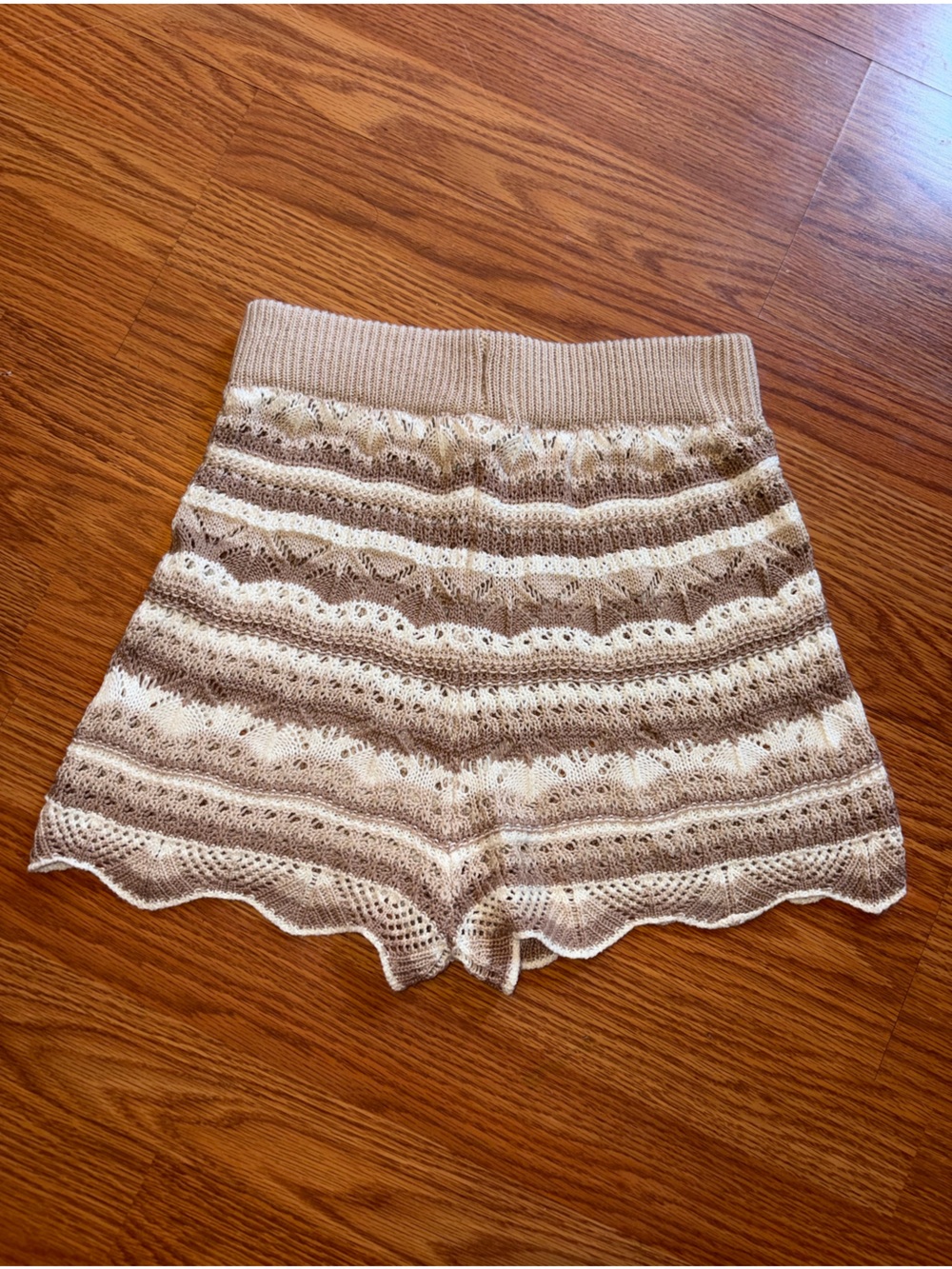Knit high waisted shorts